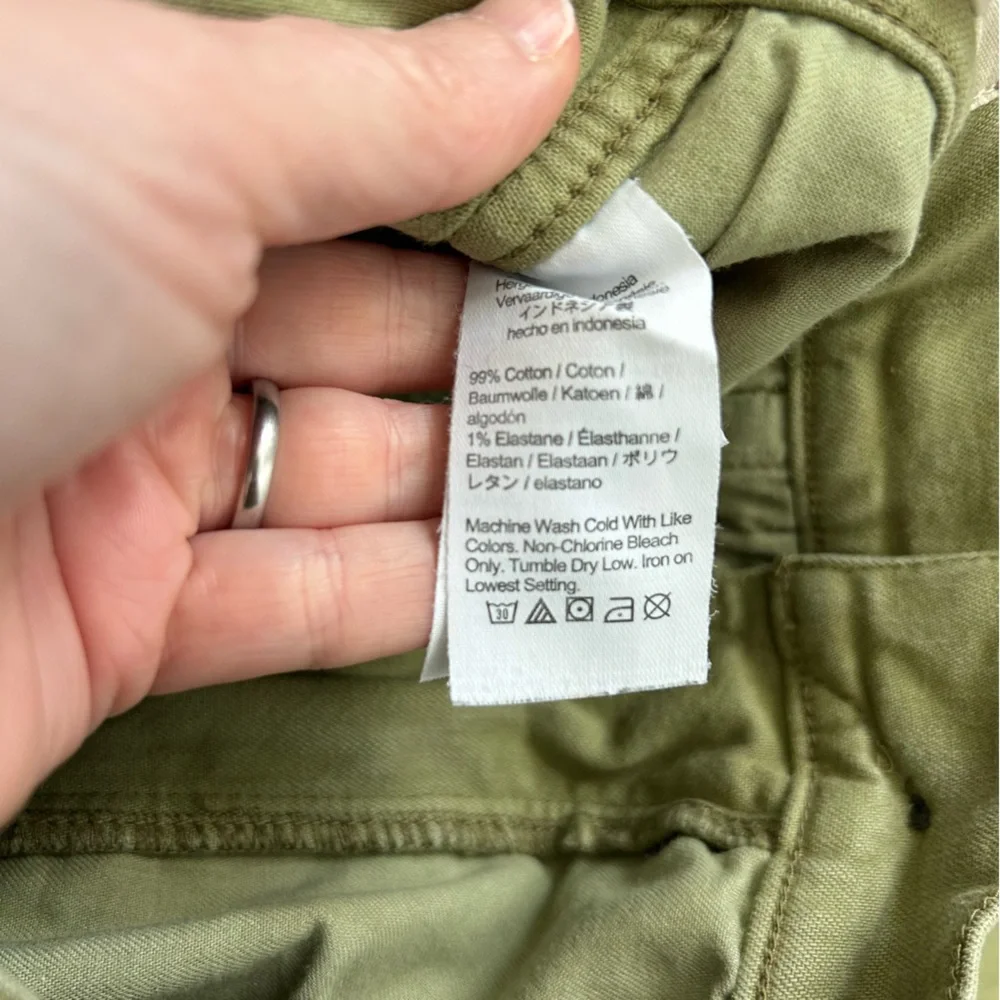 Madewell Emmett Wide Leg Green Pants Garment Dyed Edition Artichoke 27 - Picture 7 of 10